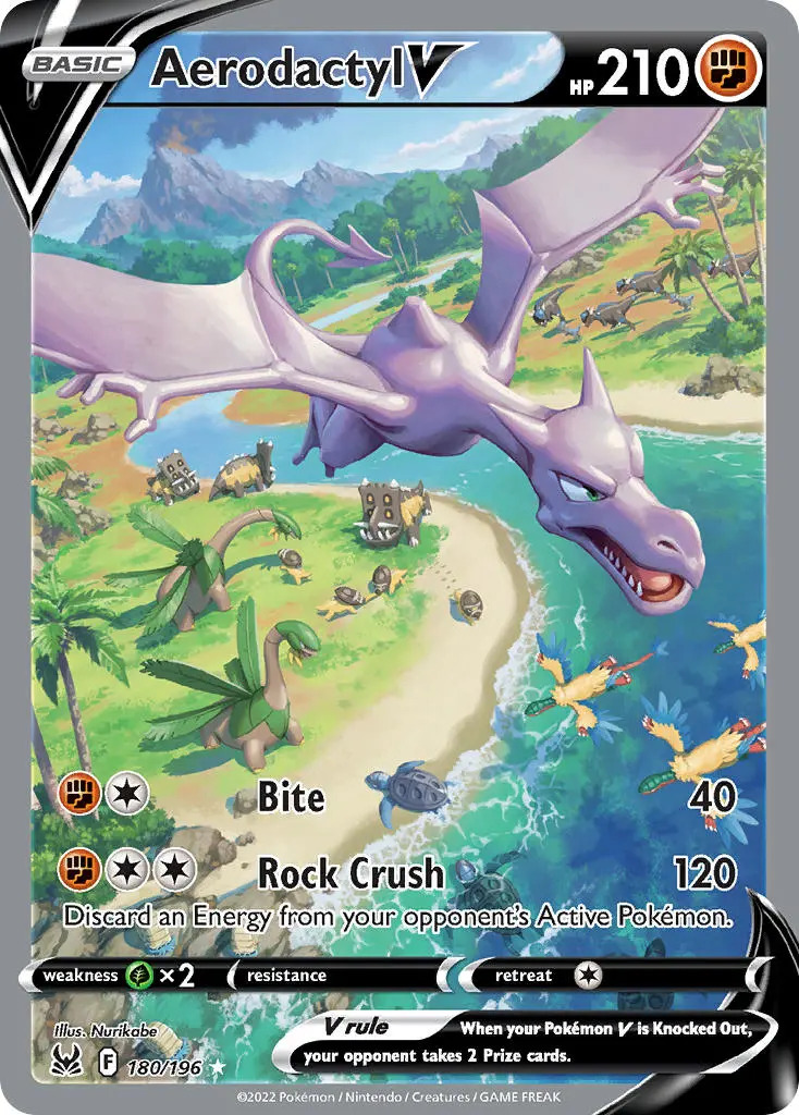 Aerodactyl V 180/196 SWSH Lost Origin Holo Full Alternate Art Ultra