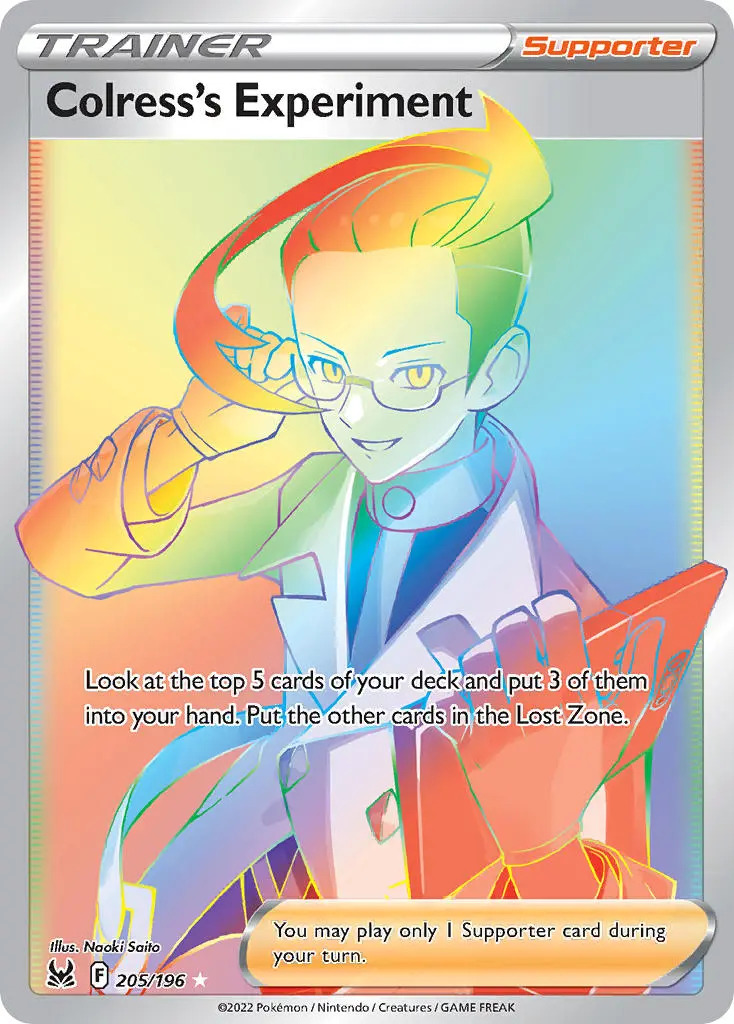 Colress's Experiment 205/196 SWSH Lost Origin Holo Full Art Hyper