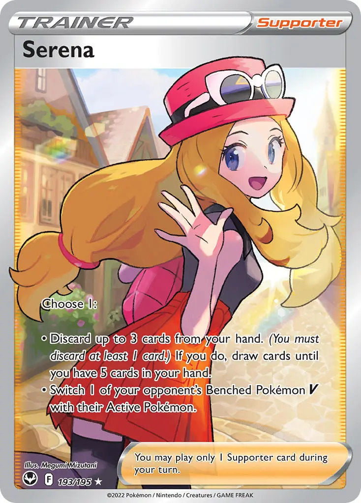 Serena 193/195 SWSH Silver Tempest Holo Full Art Ultra Rare Pokemon