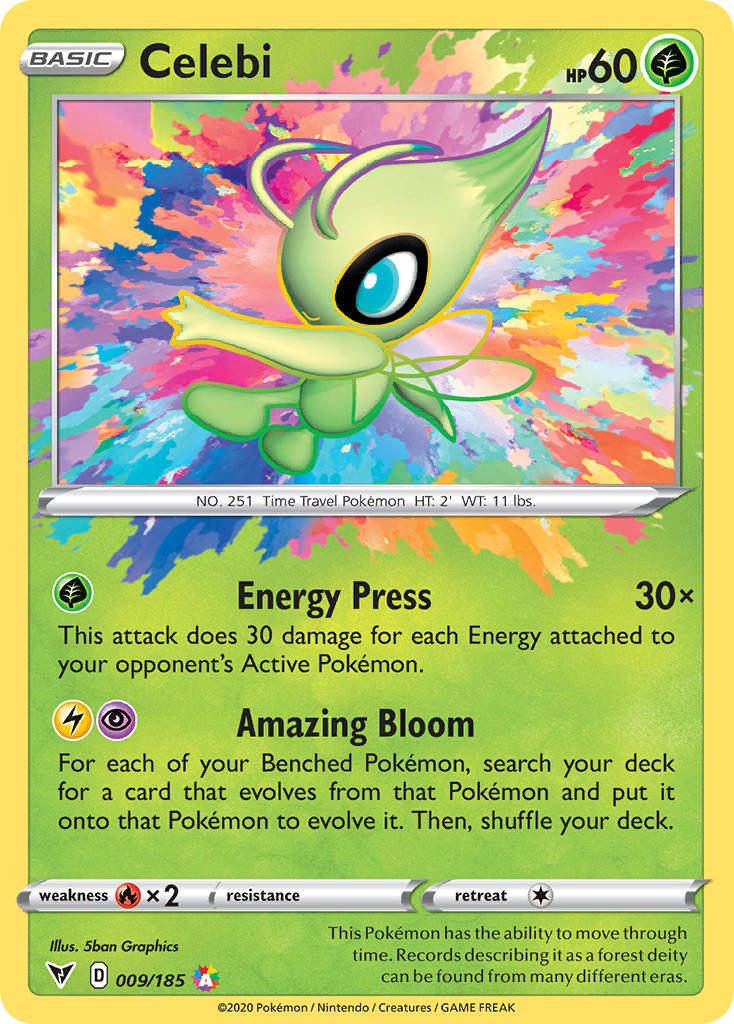 Celebi 9 3 Vivid Voltage Amazing Rare Pokemon Card Near Mint Tcg Celebi 9 3 Vivid Voltage Amazing Rare Pokemon Card Near Mint Tcg
