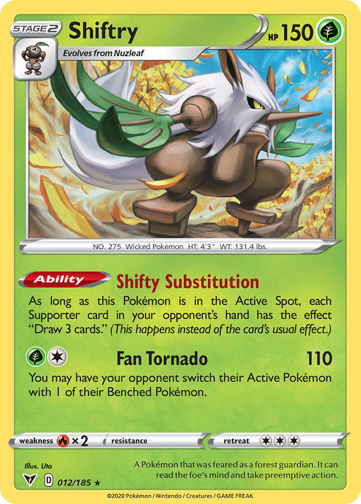 Shiftry 12/203 Vivid Voltage Rare Pokemon Card NEAR MINT TCG