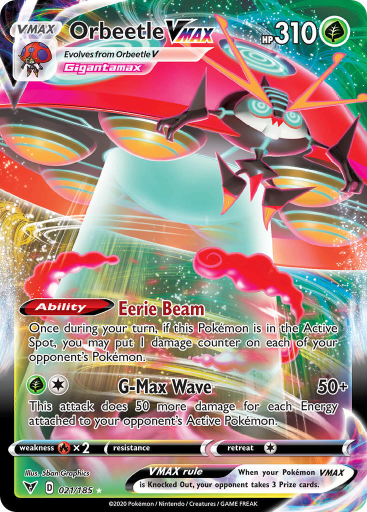 Orbeetle VMAX 21/203 Vivid Voltage Full Art Holo Ultra Rare Pokemon