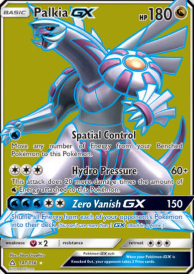 Palkia GX 147/156 SM Ultra Prism Holo Ultra Rare Full Art ...