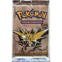Pokemon WOTC Fossil Booster Pack Zapdos Artwork STILL SEALED TCG