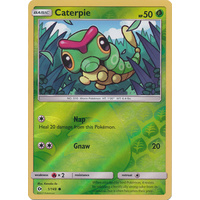 Caterpie 1/149 SM Base Set Reverse Holo Common Pokemon Card NEAR MINT TCG