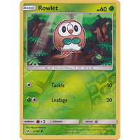 Rowlet 9/149 SM Base Set Reverse Holo Common Pokemon Card NEAR MINT TCG