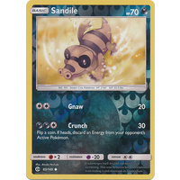 Sandile 83/149 SM Base Set Reverse Holo Common Pokemon Card NEAR MINT TCG