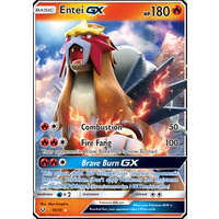 Entei GX 10/73 SM Shining Legends Ultra Rare Holo Pokemon Card NEAR MINT TCG