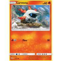 Larvesta 12/73 SM Shining Legends Common Pokemon Card NEAR MINT TCG
