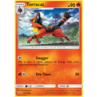 Torracat 16/73 SM Shining Legends Common Pokemon Card NEAR MINT TCG