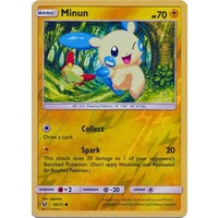Minun 34/73 SM Shining Legends Reverse Holo Common Pokemon Card NEAR MINT TCG