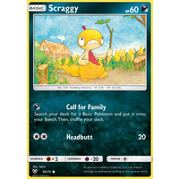 Scraggy 50/73 SM Shining Legends Common Pokemon Card NEAR MINT TCG