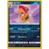 Scrafty 51/73 SM Shining Legends Reverse Holo Uncommon Pokemon Card NEAR MINT TCG