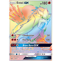 Entei GX 74/73 SM Shining Legends Full Art Hyper Rare Pokemon Card NEAR MINT TCG
