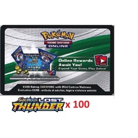 100 x Pokemon SM Lost Thunder Code TCGO Cards TCG Codes