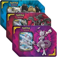 Pokemon Power Partnership ALL 3 TINS MEWTWO MEW GX GARCHOMP GIRATINA GX LUCARIO MELMETAL GX BRAND NEW AND SEALED