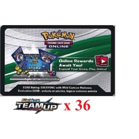 36 x Pokemon SM9 Team Up Code TCGO Cards TCG Codes SENT WITHIN 12 HOURS