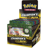 SEALED CASE 6x Pokemon Champion’s Path Pin Boxes WAVE 1 BRAND NEW AND SEALED