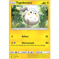 Togedemaru 47/147 SM Burning Shadows Common Pokemon Card NEAR MINT TCG