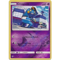 Croagunk 54/147 SM Burning Shadows Reverse Holo Common Pokemon Card NEAR MINT TCG