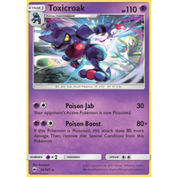 Toxicroak 55/147 SM Burning Shadows Rare Pokemon Card NEAR MINT TCG