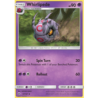 Whirlipede 57/147 SM Burning Shadows Uncommon Pokemon Card NEAR MINT TCG