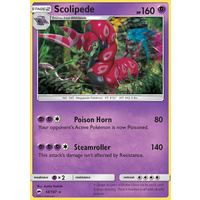 Scolipede 58/147 SM Burning Shadows Rare Pokemon Card NEAR MINT TCG