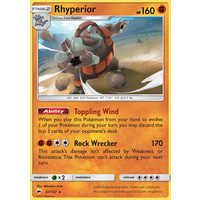 Rhyperior 67/147 SM Burning Shadows Rare Holo Pokemon Card NEAR MINT TCG