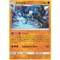 Lucario 71/147 SM Burning Shadows Rare Holo Pokemon Card NEAR MINT TCG