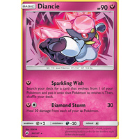 Diancie 94/147 SM Burning Shadows Rare Holo Pokemon Card NEAR MINT TCG