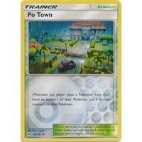 Po Town 121/147 SM Burning Shadows Reverse Holo Uncommon Trainer Pokemon Card NEAR MINT TCG