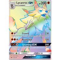 Lycanroc GX 155/147 SM Burning Shadows Hyper Rare Full Art Holo Pokemon Card NEAR MINT TCG