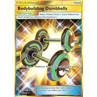 Bodybuilding Dumbbells 161/147 SM Burning Shadows Secret Rare Full Art Holo Pokemon Card NEAR MINT TCG