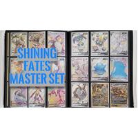 Pokemon SWSH Shining Fates Complete Master Set INCLUDING REVERSE HOLOS AND SV CARDS