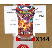 Pokemon SV OBSIDIAN FLAMES Sealed Blister Case (144 PACKS) BRAND NEW AND SEALED TCG