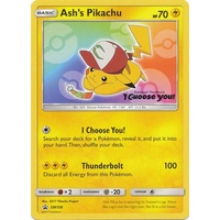 Ash's Pikachu SM108 Black Star Promo Pokemon Card NEAR MINT TCG