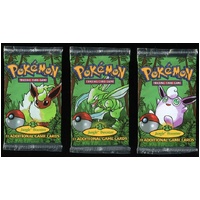 3x Pokemon WOTC Jungle Booster Pack STILL SEALED TCG