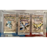 Pokemon WOTC 1st Edition Fossil Booster Pack Artwork Set STILL SEALED