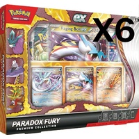 SEALED CASE OF 6 Pokemon Paradox Fury Premium Collection Boxes BRAND NEW AND SEALED
