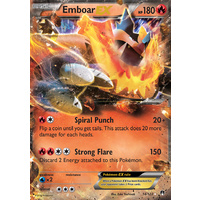 Emboar EX 14/122 XY Breakpoint Ultra Rare Holo Pokemon Card NEAR MINT TCG