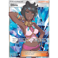 Olivia 111/111 SM Crimson Invasion Full Art Ultra Rare Holo Pokemon Card MINT