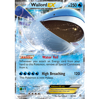 Wailord EX 38/160 XY Primal Clash Ultra Rare Holo Pokemon Card NEAR MINT TCG
