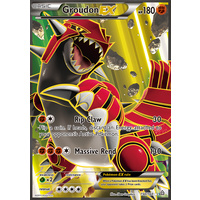 Groudon EX 150/160 XY Primal Clash Ultra Rare Full Art Holo Pokemon Card NEAR MINT TCG