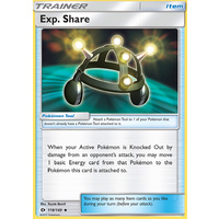Exp. Share 118/149 SM Base Set Uncommon Trainer Pokemon Card NEAR MINT TCG
