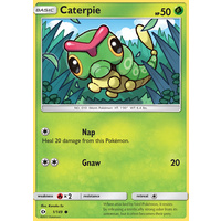 Caterpie 1/149 SM Base Set Common Pokemon Card NEAR MINT TCG