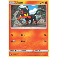 Litten 24/149 SM Base Set Common Pokemon Card NEAR MINT TCG
