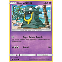 Alolan Grimer 57/149 SM Base Set Common Pokemon Card NEAR MINT TCG