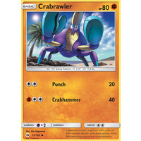 Crabrawler 72/149 SM Base Set Common Pokemon Card NEAR MINT TCG