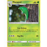 Metapod 2/149 SM Base Set Uncommon Pokemon Card NEAR MINT TCG