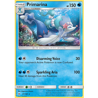 Primarina 41/149 SM Base Set Rare Pokemon Card NEAR MINT TCG